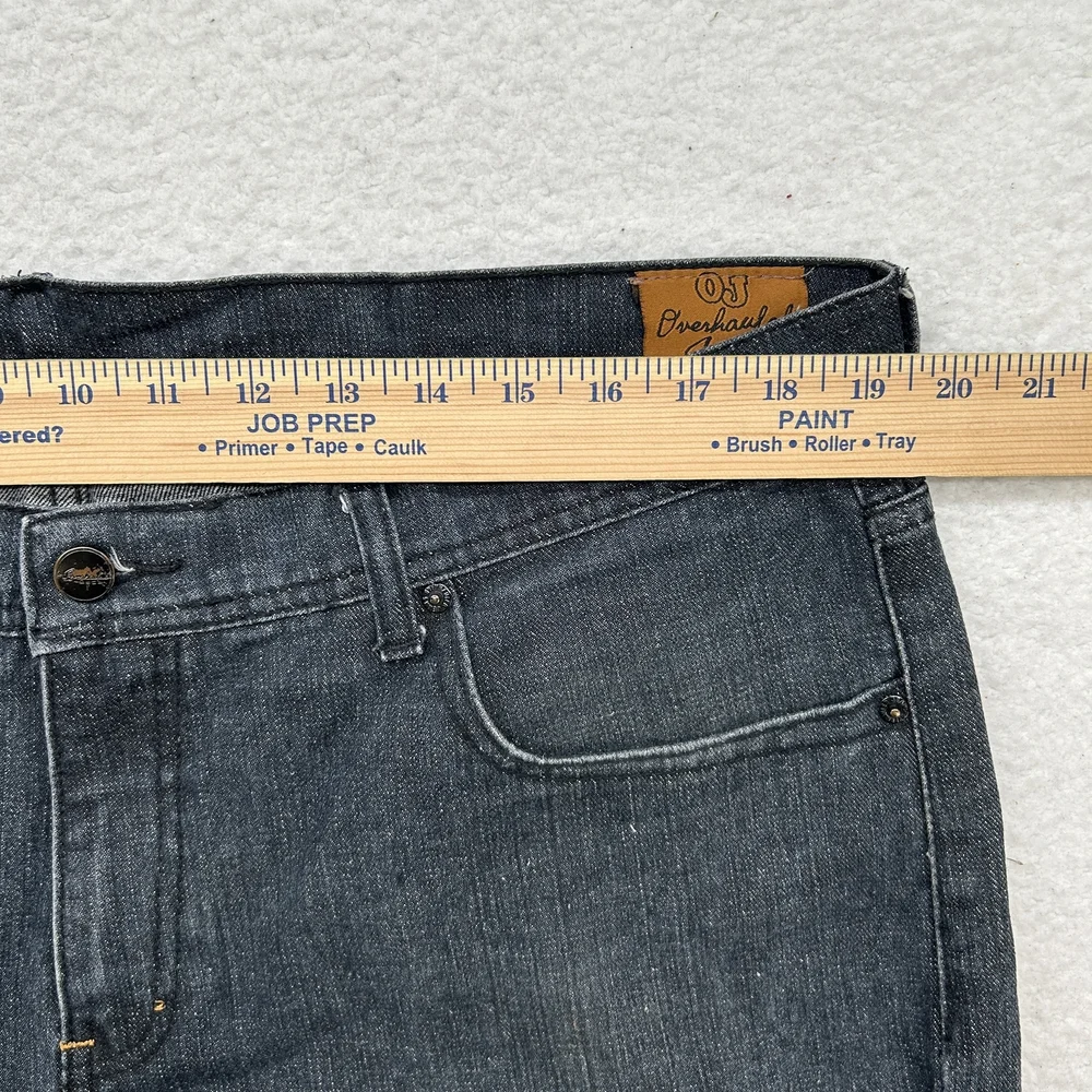 Overhauled Jeans Mens 38x25 Valencia Non Fat Relax Fit Gray Denim Y2K 2000s